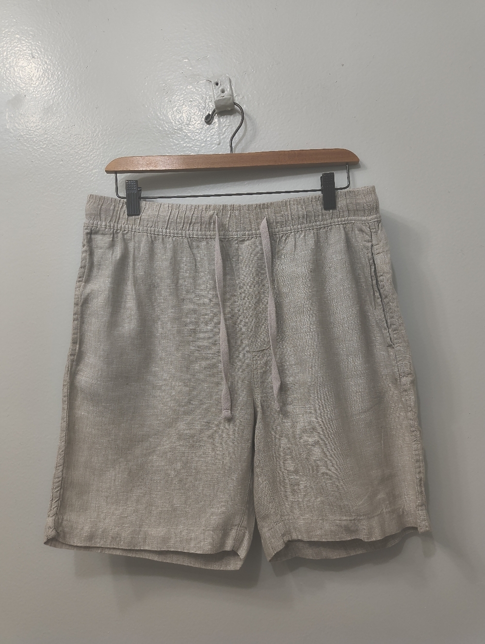 Caribbean Joe Beige Linen Shorts Men's M Beach Golf Minimalist Casual Vacation